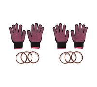 Kznifmk 2Conjunto Guantes Resistentes Al Y 3 Rollos de Cinta de Prensa de de 10 mm x 33 Metros Y 108 Pies Guantes Una Prueba de Guante Cinta Térmica Cinta de Sublimación