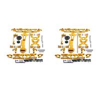 Kznifmk 2Conjunto para 1:14 144001 Repuestos de Actualización de Automóviles RC Asiento de Metal C Copa de Dirección Brazo Oscilante Eje de Transmisión Central, Amarillo