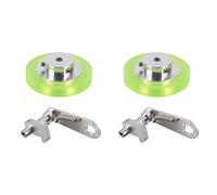 Kznifmk 2Conjunto Rueda de MedicióN de Rueda de Codificador Industrial de Poliuretano de Aluminio de 200 mm con Soporte de Montaje de Codificador de Aluminio de 20 mm
