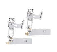 Kznifmk 2Pcs TimóN Absorbente de Agua Timones de SuccióN de Aluminio con Soporte de Eje de 4 mm para Cat RC Jet Boats Piezas