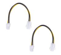 Kznifmk 2X 20CM / 8 Pulgadas 12V 4 Macho A 4 Hembra P4 Cable de Extensión de Fuente de Alimentación de CPU