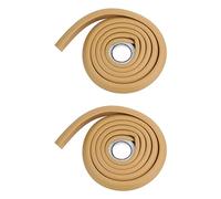 Kznifmk 2X 2M Protección para Niños Mesa Guardia Tira Productos de Seguridad para Bebés Borde de Vidrio Muebles Horror Barra de Choque Espuma de Esquina Parachoques Colisión (Color Madera)