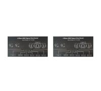 Kznifmk 2X AC100V-240V Entrada DMX512 1 una 4 Hub Signal Repeater Splitter 4 XLR-3 Salida Distribuidor Amplificador de Potencia Enchufe de la UE