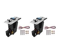 Kznifmk 2X Aceptador de Monedas Múltiples Máquina Expendedora de de Monedas Electrónicas con Puerto 4P Enrollable Electrónico, Canje de Boletos de Juego de