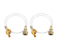 Kznifmk 2X Adaptador de Recarga de Propano Manguera de Gas de la Estufa de Camping de Picnic Manguera Adaptador de Tubo de Gas de Tanque Plano Ajustable de Doble Cara