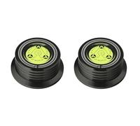 Kznifmk 2X Aluminio Disco de Vinilo Peso HiFi 50HZ LP Disco Estabilizador Giradiscos Vinilo Aluminio AleacióN Peso Abrazadera Negro