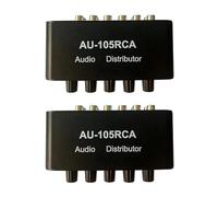 Kznifmk 2X AU-105RCA Distribuidor de Audio Mezclador de Audio EstéReo 1 Entrada 5 Salidas Distribuidor de Audio Multicanal para Controles de Volumen