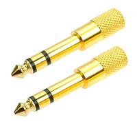 Kznifmk 2X Audio Jack Adaptador Convertidor Jack Estereo 3.5mm Auricular de Minifono O Macho 6.5mm Hembra