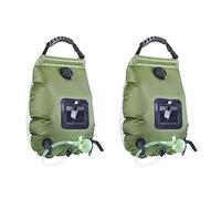 Kznifmk 2X Bolsa de Agua de Al Aire Libre de 20 L Bolsa de Ducha Solar para Montañismo para Acampar Bolsa de Agua para Baño Al Aire Libre Portátil Bolsa de Almacenamiento de Agua de PVC