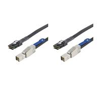 Kznifmk 2X Cable Adaptador Mini SAS HD Una Mini SAS 36PIN SFF-8644 Una SFF-8087 Cable de Disco Duro para Servidor 12Gbps 3,33 Pies / 1M
