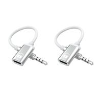 Kznifmk 2X Cable Audio Macho de 3,5 mm A Hembra Tipo C, Adaptador Audio para Auriculares con Conector Audio Analógico para Reproductor de MP3, Computadora Portátil, Tableta C