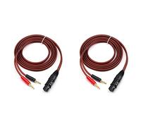 Kznifmk 2X Cable de Altavoz XLR A Banana, Cable de Audio XLR de 3 Hembra A Doble Banana, Enchufe de 4 mm Chapado en A XLR3 Pro HiFi