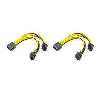 Kznifmk 2X Cable Divisor Adaptador de Corriente de CPU de 8 Hembra A PCIe Dual 2X 8 (4 y 4) Macho para Adaptador de Corriente de Placa Base