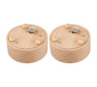 Kznifmk 2X Caja de MúSica Redonda en Regalo para DíA de San ValentíN Cumpleaños Figuras de AccióN Figuras de Resina de en Miniatura No Hay MúSica Especificada