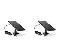 Kznifmk 2X Cargador de Panel Solar Una Prueba de Agua de 10 W para Cámara de Seguridad En El Hogar Cargador Alimentado Por Células Solares con Cable de Carga, Negro