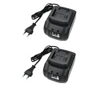 Kznifmk 2X Cargador para Batería de Litio 18V 21V Aplicar A Taladro Inalámbrico Amoladora Angular Soplador Eléctrico Herramientas Eléctricas Enchufe de la Ue