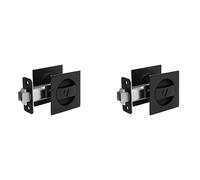 Kznifmk 2X Cerradura para Puerta de Bolsillo, Herrajes para Puerta de Bolsillo Cuadrados de Privacidad Contemporáneos en Negro Mate, Cerradura para Puerta de Bolsillo Corrediza Negra