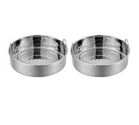 Kznifmk 2X Cesta de Vapor de Acero Inoxidable Espesar Cesta de Vapor de Alimentos para Cocinar Al Vapor Dim Sum Bolas de Masa Bollos Verduras Carne Pescado Arroz