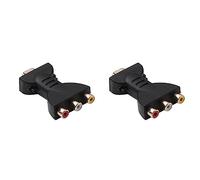 Kznifmk 2X Compatible con A 3 RGB Adaptadores de Video y Audio -Male To 3 Video Audio Adaptador Conector de Componente