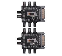 Kznifmk 2X Concentrador de Ventilador de Enfriamiento Enfriador Divisor de MúLtiples Vías Pc Computadora 1 A 8 3Pin