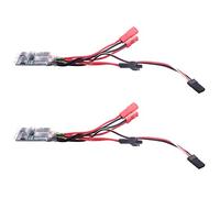 Kznifmk 2X Controlador de Velocidad Cepillado 10A ESC para 1/12 1/16 1/18 1/24 1/28 RC Coche Crawler C24 B16 B24 B36 K989 RC
