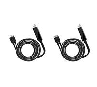 Kznifmk 2X Convertidor de Cable Midi USB Interfaz USB A Cable Midi de Entrada Y Salida Funciona para PC Laptop Teclado de Piano En Estudio de Música de 6,5 Pies