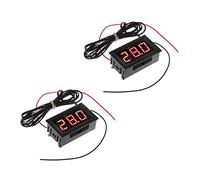 Kznifmk 2X DC 5-12V -50-110 Celsius Indicador de Temperatura Digital Termometro Detector de Temperatura del Refrigerador Rojo