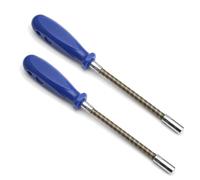 Kznifmk 2X Destornillador Hexagonal Flexible de 7 mm 90 Grados Flexible Tuerca Destornillador Hexagonal Abrazadera Manguera Destornillador Herramientas Manuales para ReparacióN AutomóViles