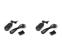 Kznifmk 2X -E10 AC 100-240V Adaptador de Corriente con Kit de Cable de Transformador DC para 1100D/Kiss X50/Rebel T3(Negro)