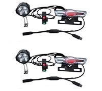 Kznifmk 2X Ebike para Bbs01 Bbs02 Luces Delanteras Y Traseras de Transmisión Intermedia, Bocina de Apoyo / / Luz de Rastrillo B