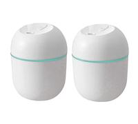 Kznifmk 2X Humidificador de Aire USB Pequeño 220Ml Mini Difusor de Niebla Fría Portátil para Dormitorio Escritorio de Oficina Viaje en Coche Atomizador de Aroma,