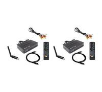 Kznifmk 2X ISDB-T 1080P HD Set Top Box Receptor de TV de Transmisión de Video Digital Terrestre con Cable para Brasil/Chile B Enchufe UE