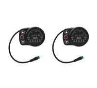 Kznifmk 2X KT-900S E-Bike Medidor de Pantalla LED Conector una Prueba de Agua Pantalla Tabla de CóDigos Universal 24V / 36V / 48V Bicicleta Eléctrica Panel de Control Inteligente