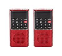 Kznifmk 2X L-328 Mini Bolsillo Portátil FM Auto Scan Radio Música Audio Reproductor de MP3