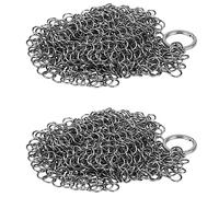 Kznifmk 2X Limpiador de Hierro Fundido - Depurador de COTA de de Acero Inoxidable 316 Superior, 8X6 Pulgadas