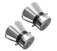 Kznifmk 2X Limpiador de Transductor PiezoeléCtrico UltrasóNico 100W 28KHz Componentes AcúSticos Plateados