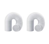 Kznifmk 2X Manguera de Escape 130 Mm, Manguera de Escape para Aire Acondicionado, Manguera de PVC, Tubo de Aire Acondicionado, Manguera de VentilacióN, RetráCtil 2 M