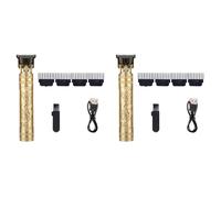 Kznifmk 2X Maquinilla de Afeitar para Corte de Pelo para Hombres, Afeitadora Recargable, Afeitadora EléCtrica Vintage para Adultos, Afeitadora con Carga USB para el Hogar, BarberíA B