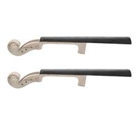 Kznifmk 2X Mástil de Violín de Arce de Tamaño 4/4 Diapasón de éBano Kit de Bricolaje para Violín con Voluta Tallado A Mano