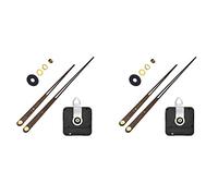 Kznifmk 2X Mecanismo de Movimiento de Reloj de Alto Torque Reloj de Cuarzo de Pared Grande Manecillas Largas de Madera de Nogal Piezas de Reparación DIY, Reemplazo de 28mm