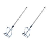 Kznifmk 2X Mezclador de Pintura Y Barro Varilla Agitadora para Agitador de Taladro Varilla Mezcladora Mezclador de Mortero de Concreto, Plata