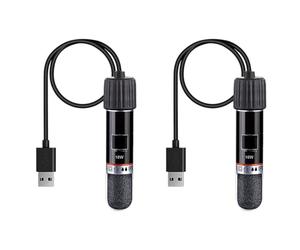 Kznifmk 2X Mini Varilla de Calentamiento de Acuario USB para Pecera 26 °C Calentador de Acuario de Temperatura Constante Calentador de Termostato Sumergible 10 W