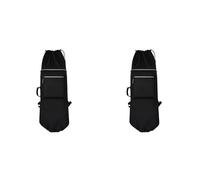 Kznifmk 2X Mochila para Monopatín con Doble Balancín, Bolsa para Tabla de Surf Terrestre, Bolsa para Longboard, Bolsa de Transporte para Patineta, Accesorios, Negro S