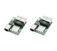 Kznifmk 2X MóDulo de Conmutador de Red de Puerto EstáNdar Gigabit RJ45 de Industrial MíNimo de Puertos 1000M Divisor de Red Alimentado de 5V-12V