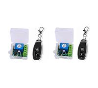 Kznifmk 2X Módulo de Relé de Un Solo Canal de 12 V CC Interruptor Inalámbrico Universal Receptor de Relé + Mando A Distancia de 2 Canales