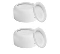 Kznifmk 2X Molde de Silicona con Tapa Portavelas CilíNdrico, Vela 3D Molde de Silicona Portavelas de Cemento DIY Forma-A