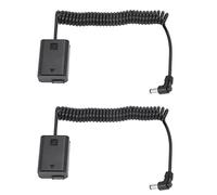 Kznifmk 2X Np-Fw50 Adaptador de Acoplador de Batería Simulada con Conector Macho DC Cable de Alimentación En para A7 Mark II A6300 A6000
