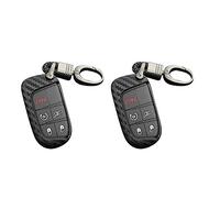 Kznifmk 2X para Llave Inteligente de Fibra de Carbono para Coche, Soporte para para Grand Compass Durango, Cargador de Viaje