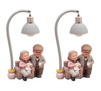 Kznifmk 2X Pareja Creativa Adornos de Luz Bodas de San Valentín Decoración del Hogar Adorno Romántico de Resina Arte Craft-A