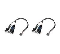 Kznifmk 2X Placa Base USB 2.0 9Pin Header 1 una 4 Extension Hub Splitter Adaptador Convertidor 30CM Cable Interno de 9